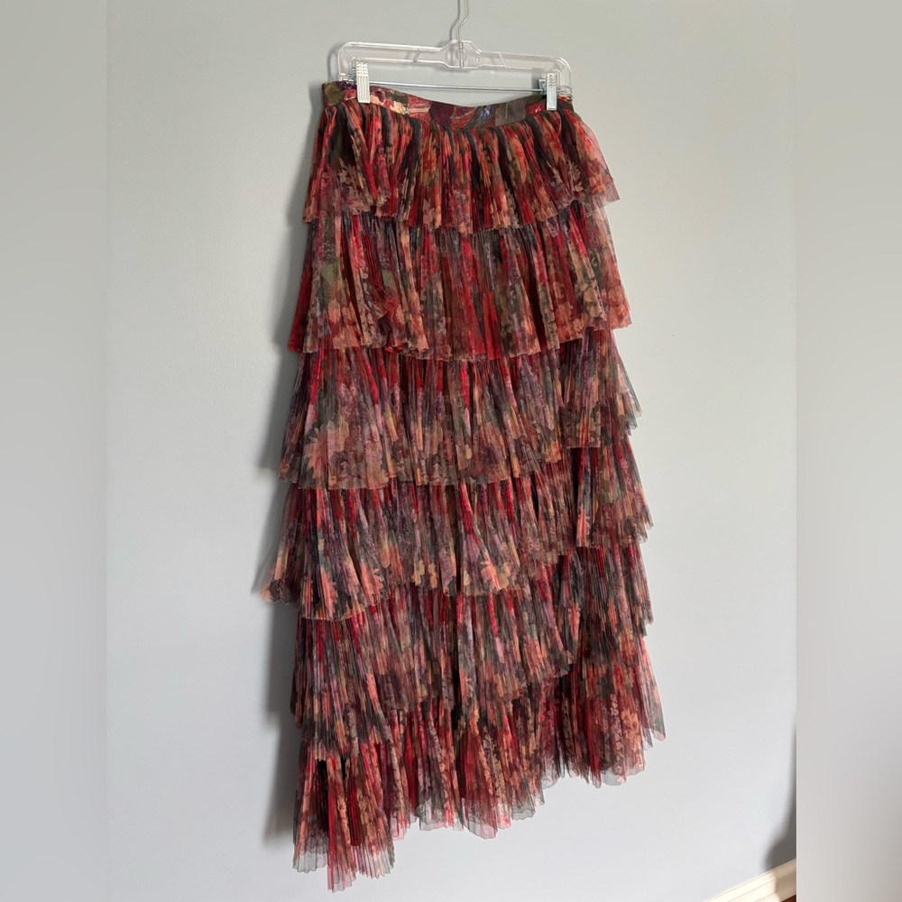 Hutch Pleated Tiered Maxi Skirt